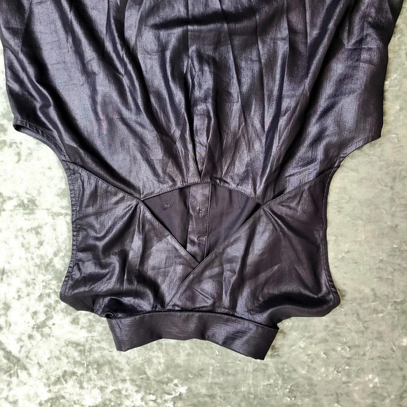 Armani Exchange Metallic Black Sleeveless Blouse - Picture 10 of 10